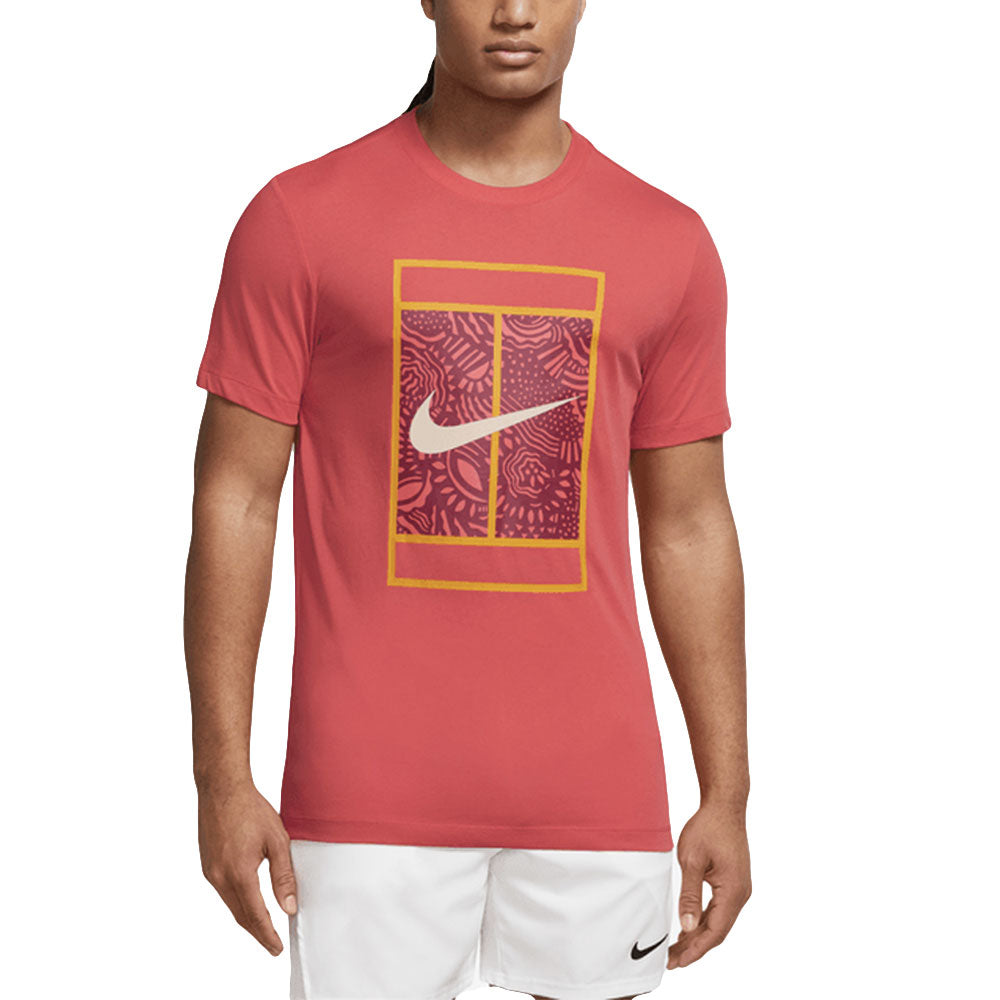 Nike Court Dri-Fit Tee Court (Homme) - Rouge piste