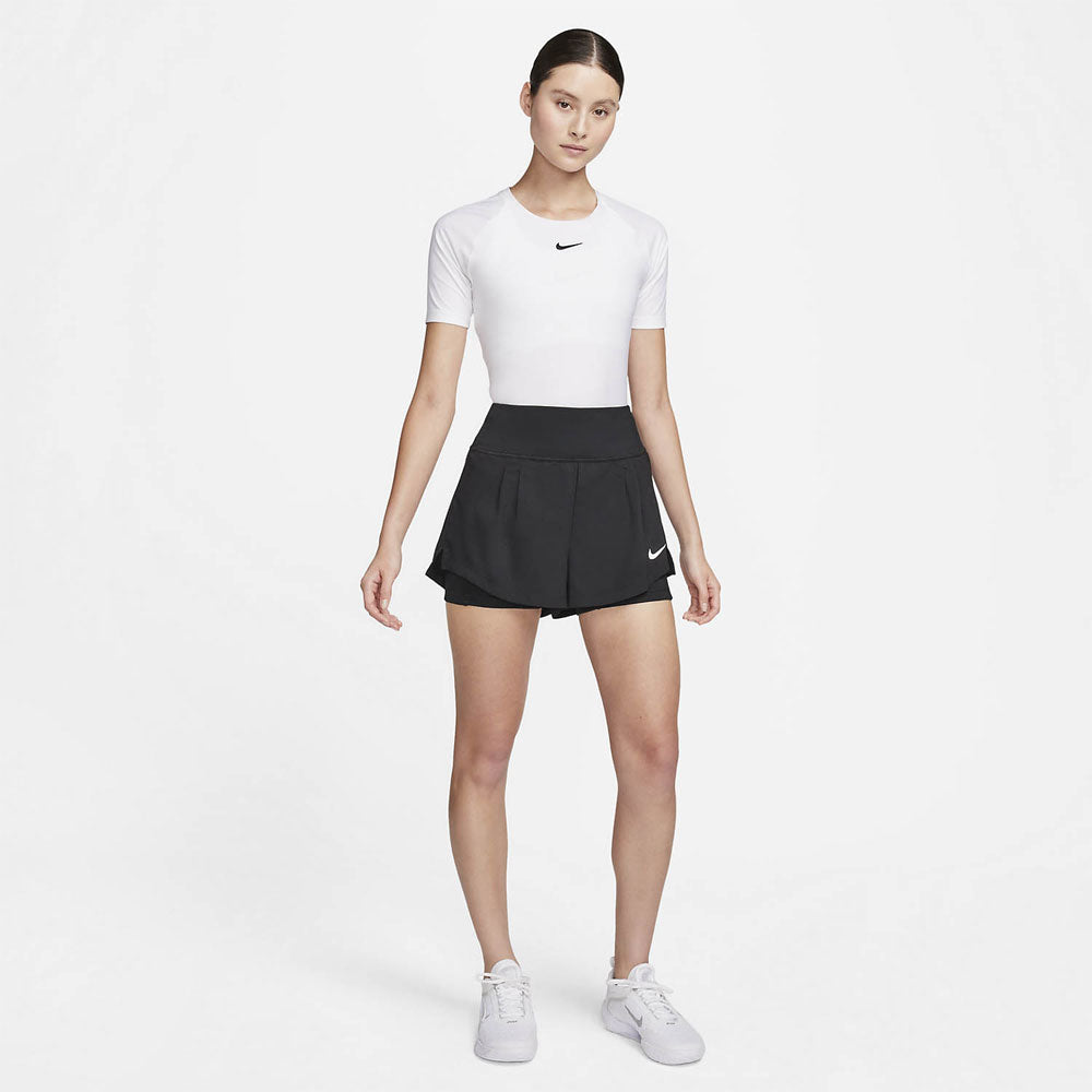 Short Nike Court Advantage (Femme) - Noir/Blanc