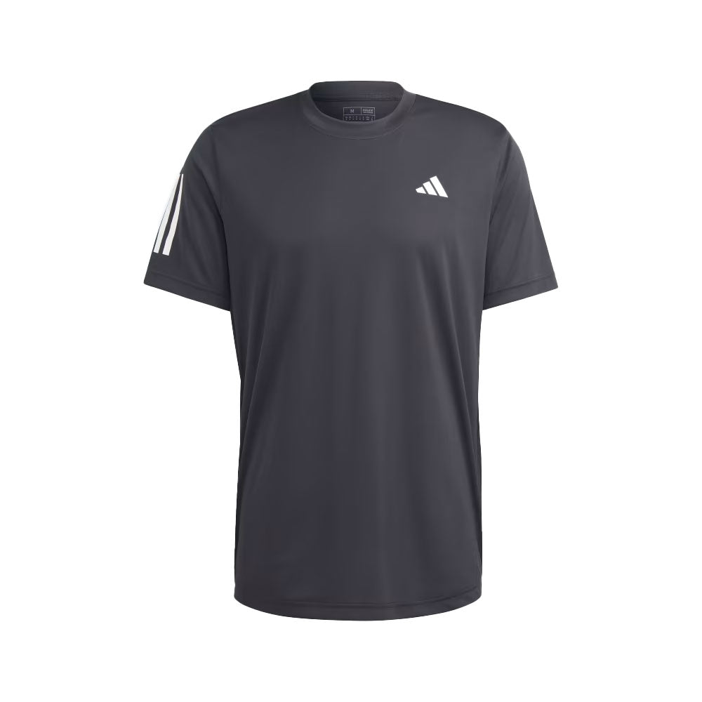 Adidas Club 3-Stripes Tennis Tee (Men's) - Black