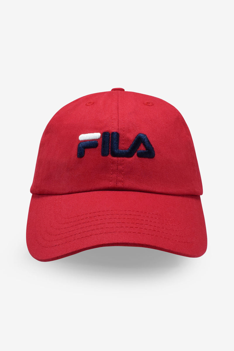Fila Embroidered Logo Baseball Cap - Red