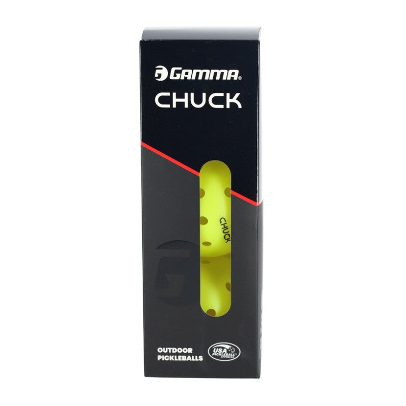 Gamma Chuck Outdoor Pickleball (paquet de 3) - Jaune