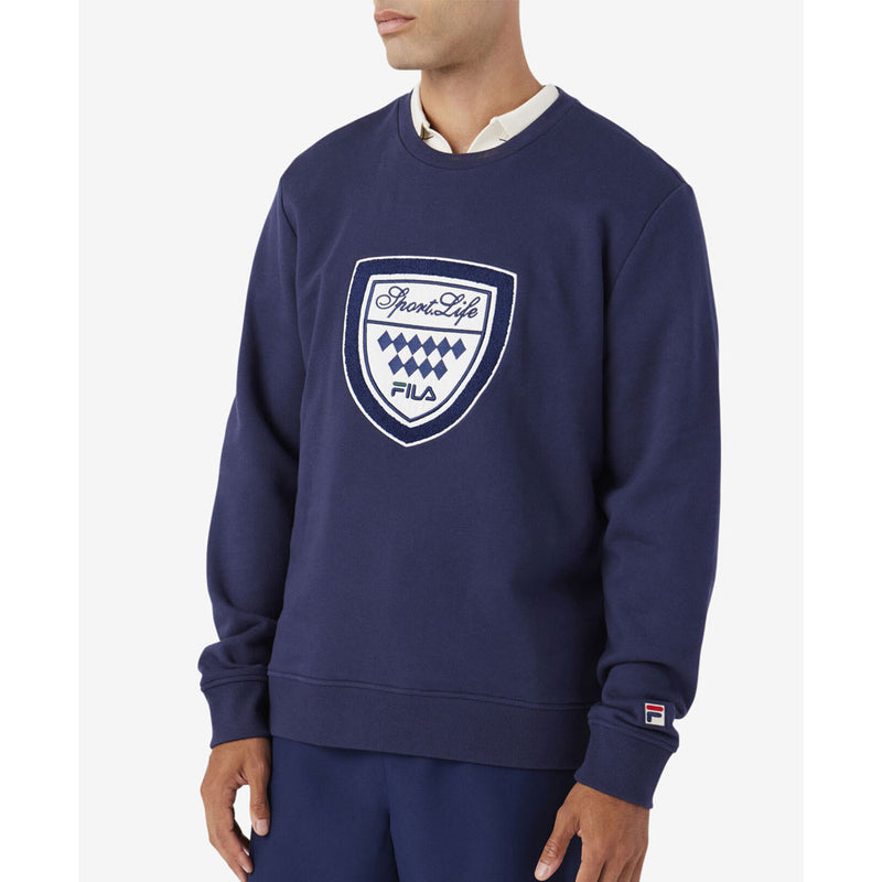 Fila Kush Crew Sweatshirt (Men's) - Navy/Gardenia/June Bug