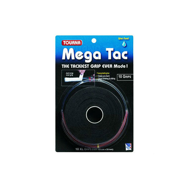Tourna Mega Tac Overgrips (10-Pack) - Black