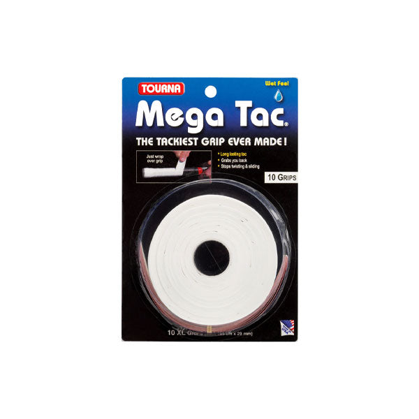 Tourna Mega Tac Overgrips (10-Pack) - White