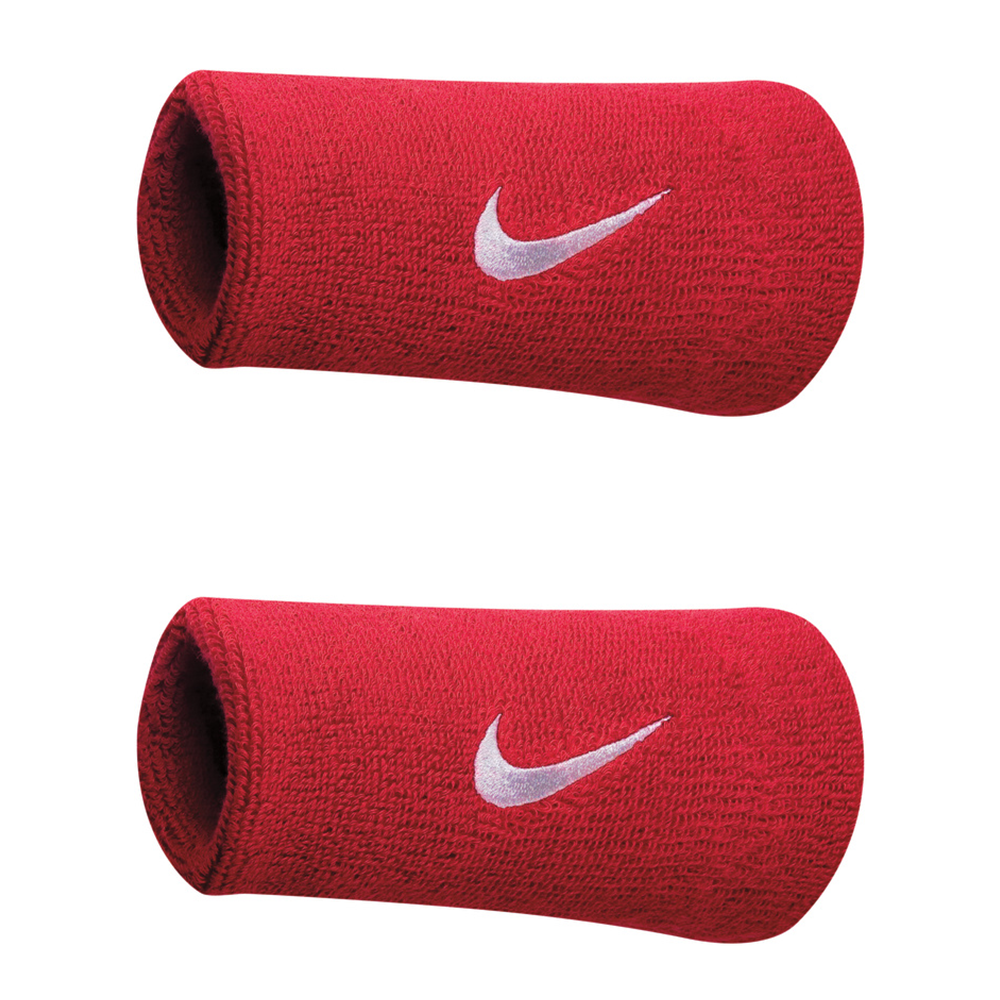Swoosh Doublewide Wristbands.