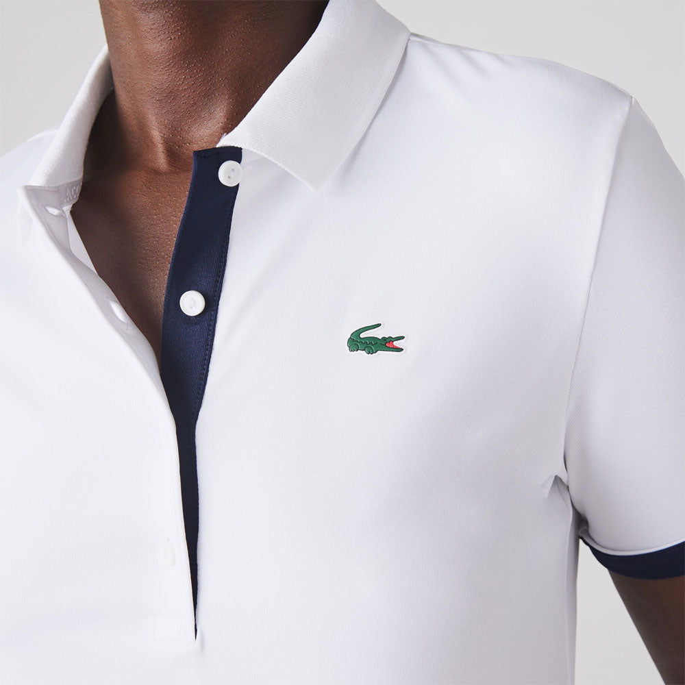 Lacoste Sport Breathable Stretch Golf Polo Shirt (Women's) - White/Navy