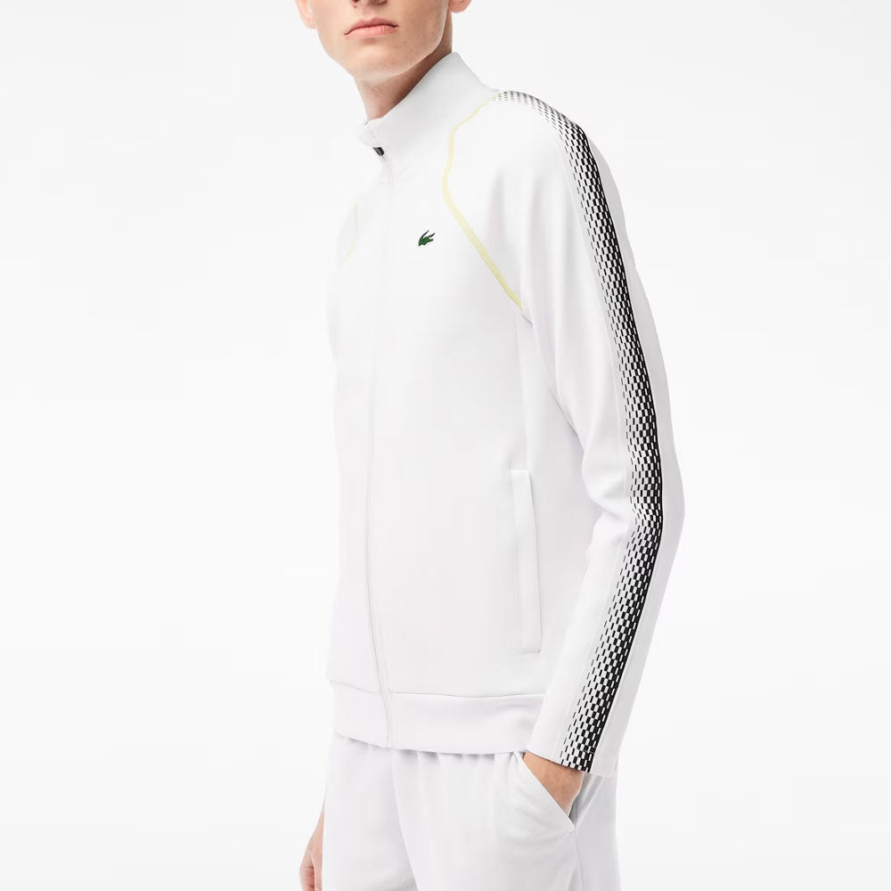 Sweat zippé Lacoste Tennis x Daniil Medvedev (Homme) - Blanc/Jaune