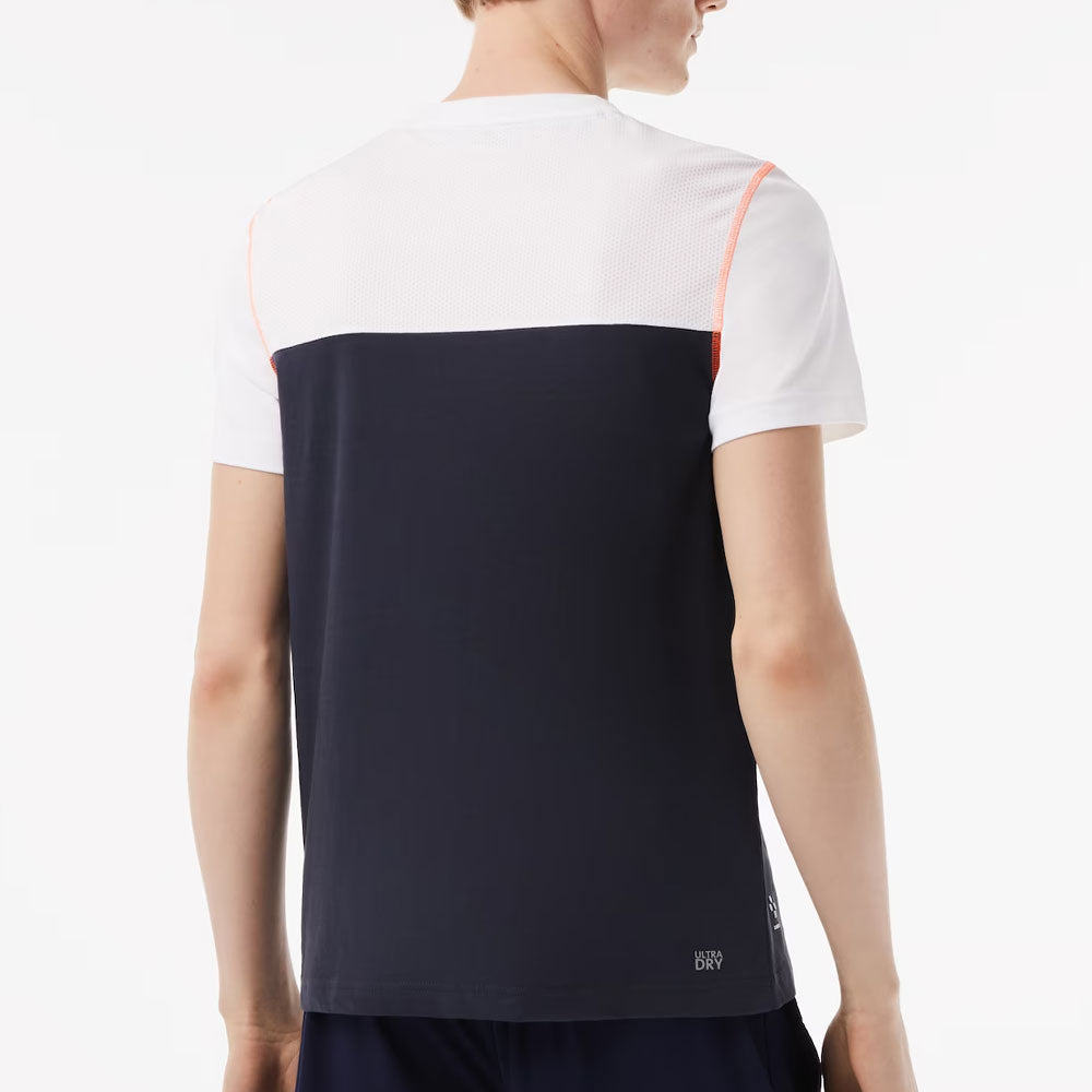 Lacoste Tennis x Daniil Medvedev Jersey T-Shirt (Men's) - White/Blue/Orange