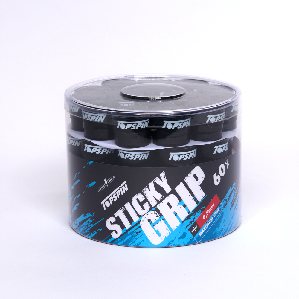 Topspin Sticky Grip Overgrip (60 Pack) - Black