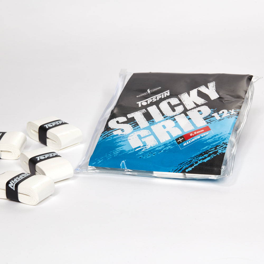 Topspin Sticky Grip Overgrip (12 Pack) - White