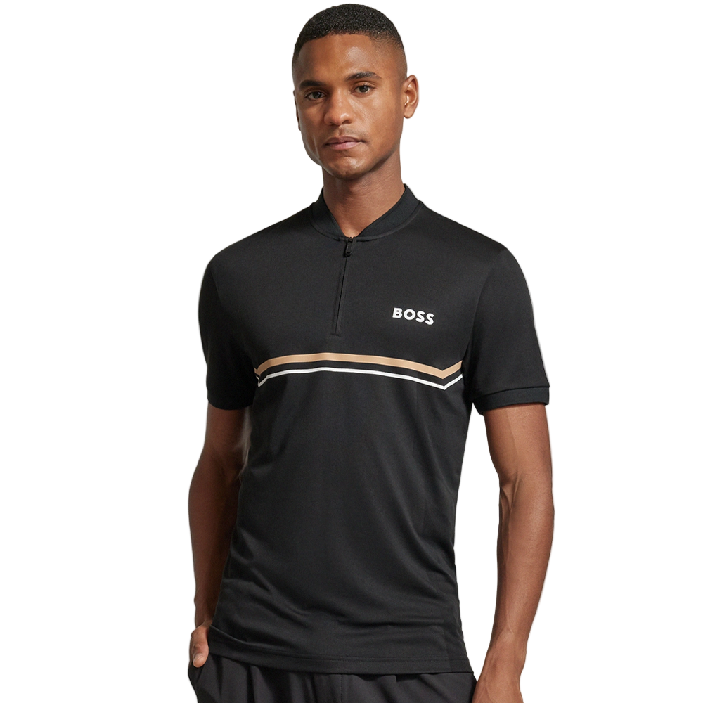 Polo à col zippé et coupe ajustée