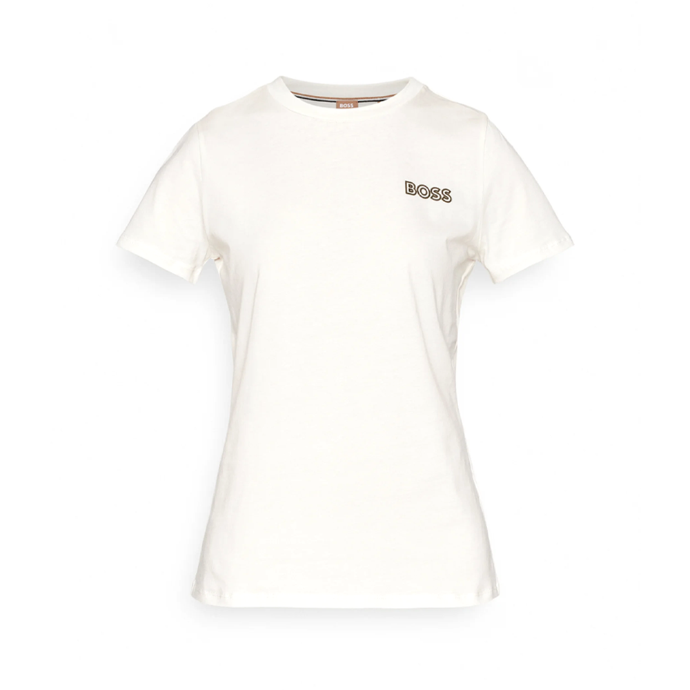 BOSS Slim-Fit T-Shirt in Pure Cotton (Women's) - Open White