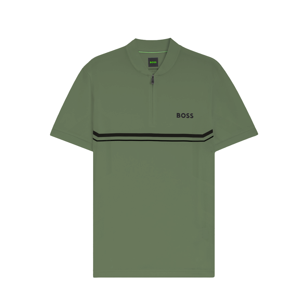 Quarter-Zip Slim Fit Polo Shirt.