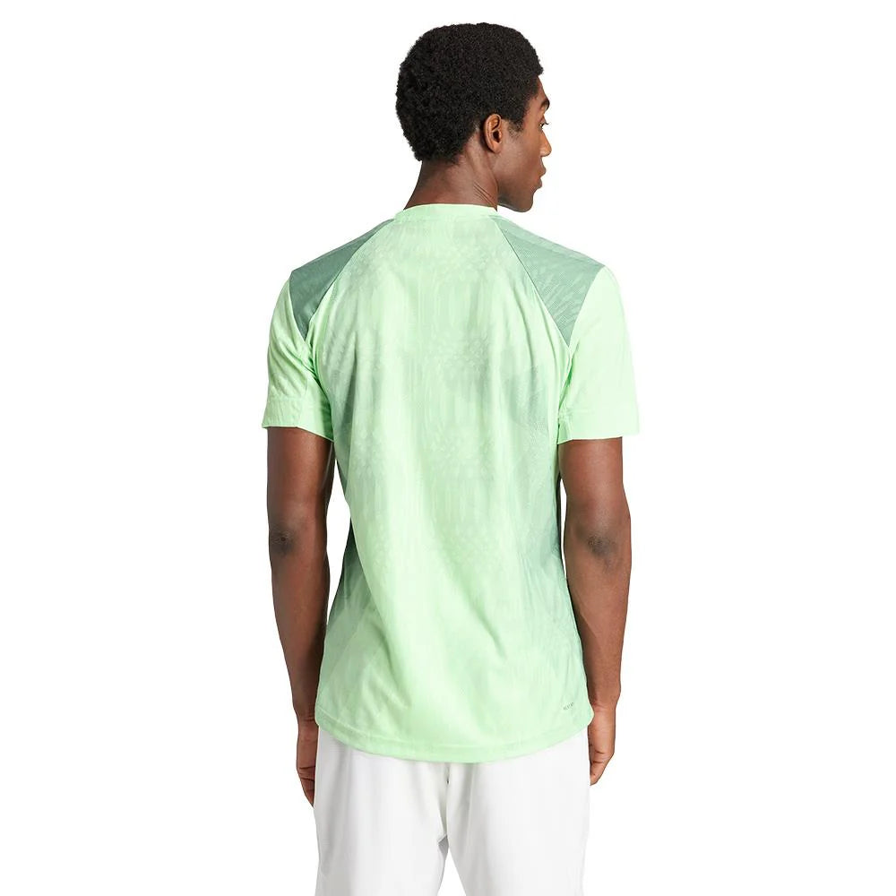 Adidas Tennis Airchill Pro FreeLift Tee (Men's) - Semi Green Spark