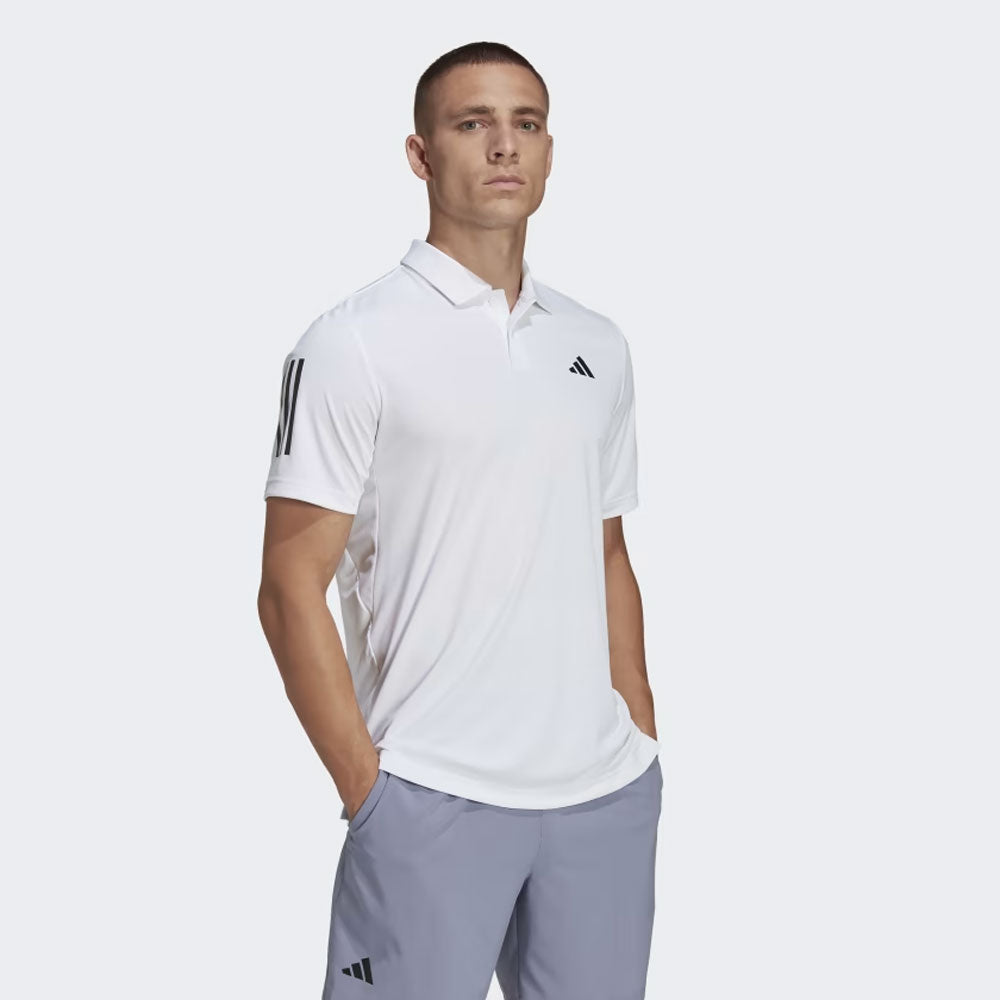 Adidas Club 3-Stripes Tennis Polo (Men's) - White