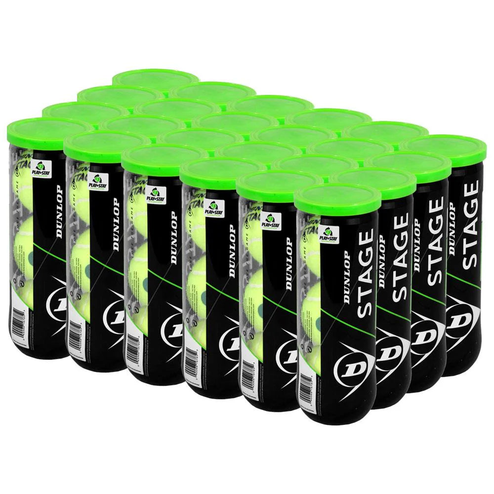 Dunlop Stage 1 Green Junior Tennis Balls - Cases (3 Balls)