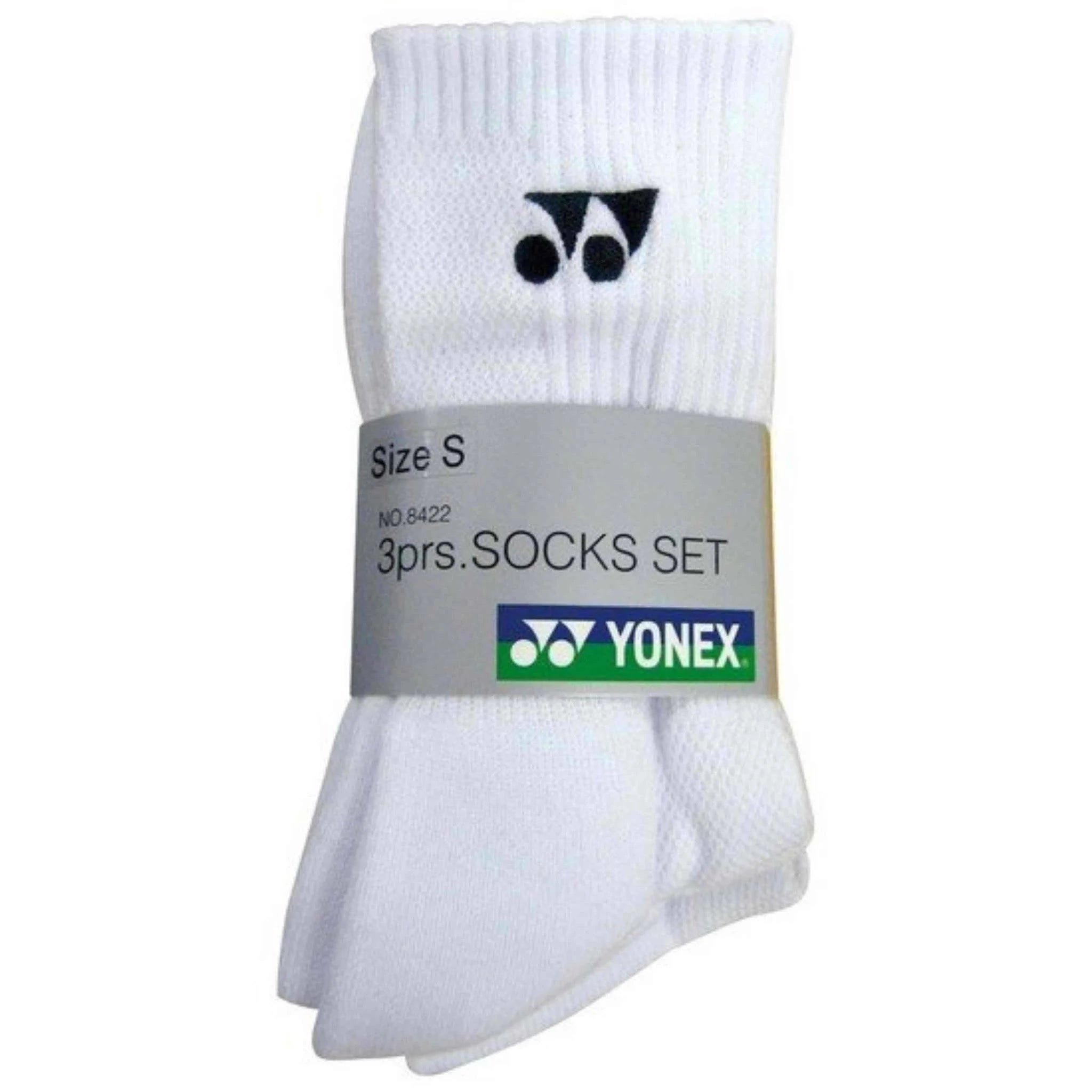 Yonex Sport Crew Socks (3-Pack) - White