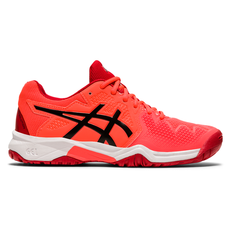 Asics Gel Resolution 8 GS (Junior) - Sunrise Red/Black (Available Size: 1)