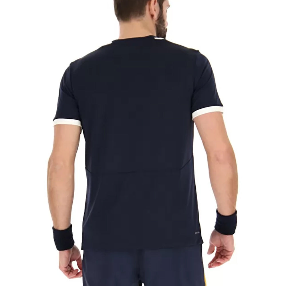 T-shirt Lotto Top IV (Homme) - Bleu marine/Blanc brillant