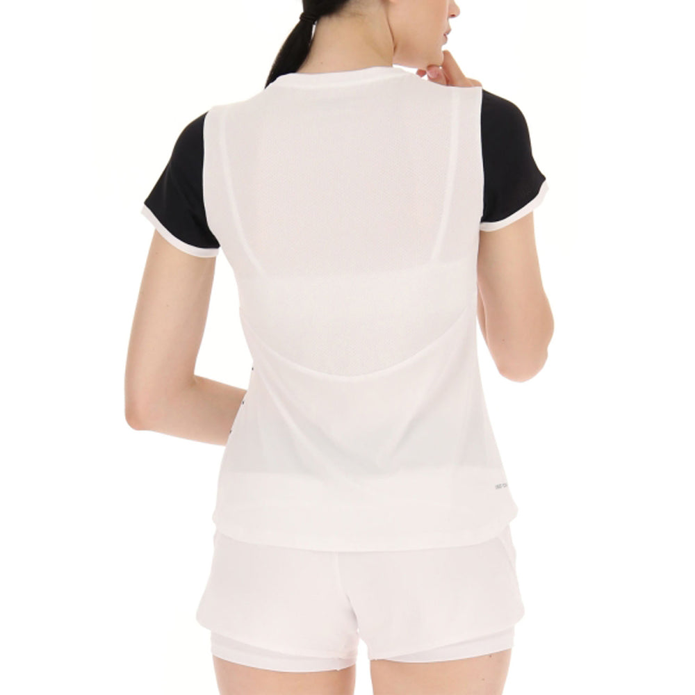 T-shirt Lotto Top IV (femmes) - blanc brillant/tout noir