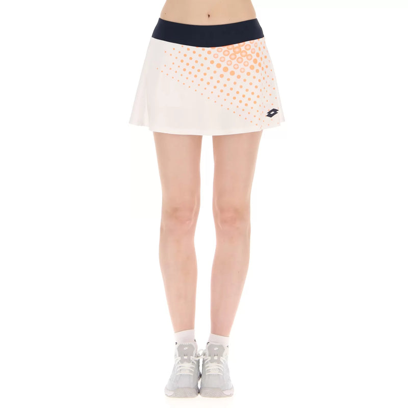 Lotto Top IV Skirt (Women's) - Bright White/Orange Beat (Available Size: XS,L)