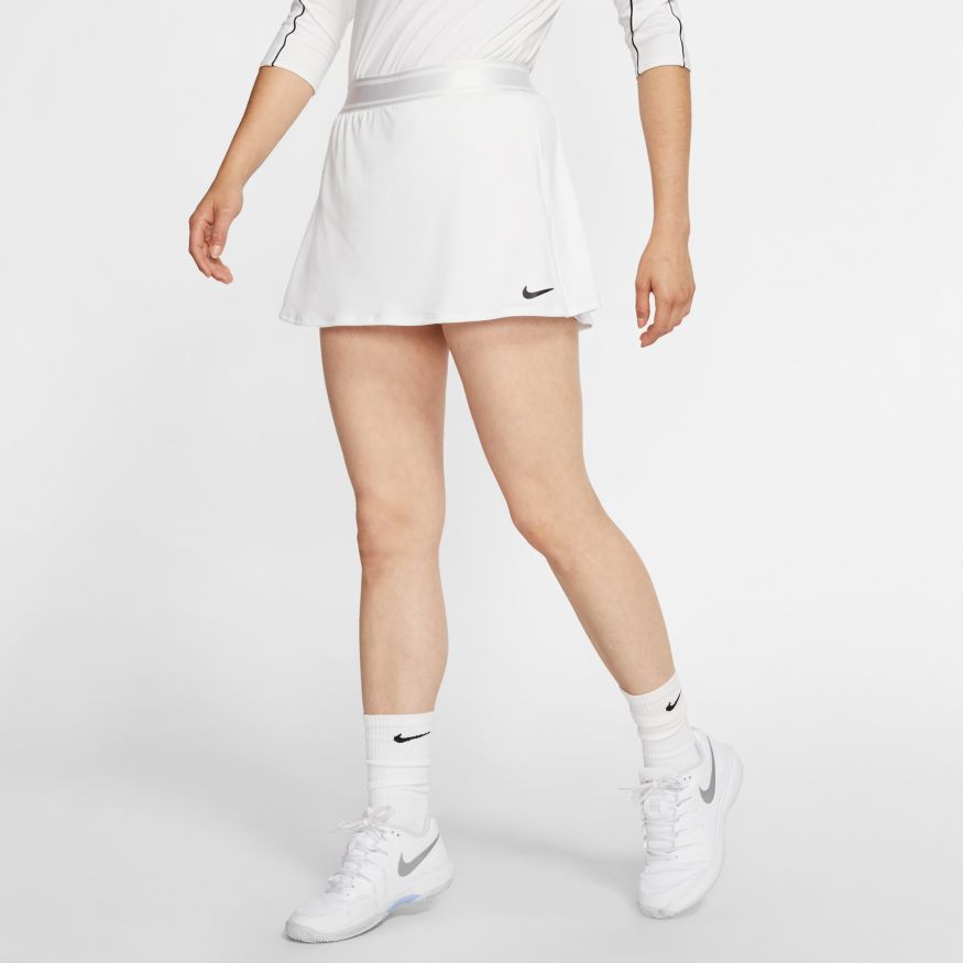 Jupe de tennis Nike Court Fitted (Femme) - Blanc/Noir