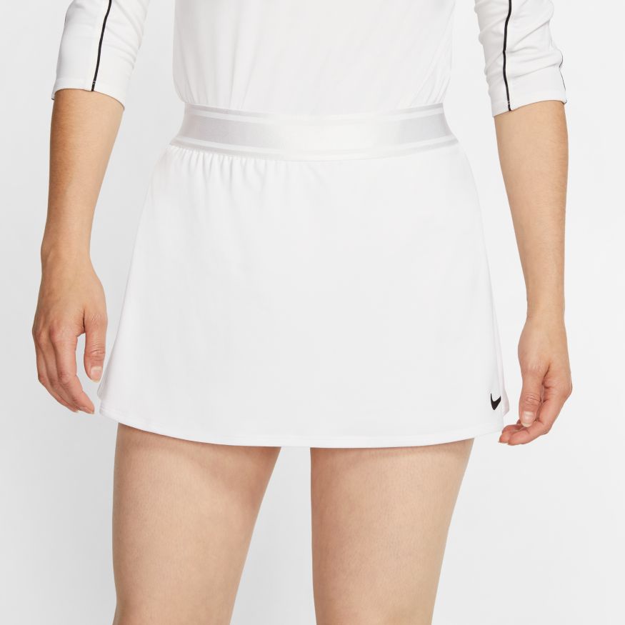 Jupe de tennis Nike Court Fitted (Femme) - Blanc/Noir