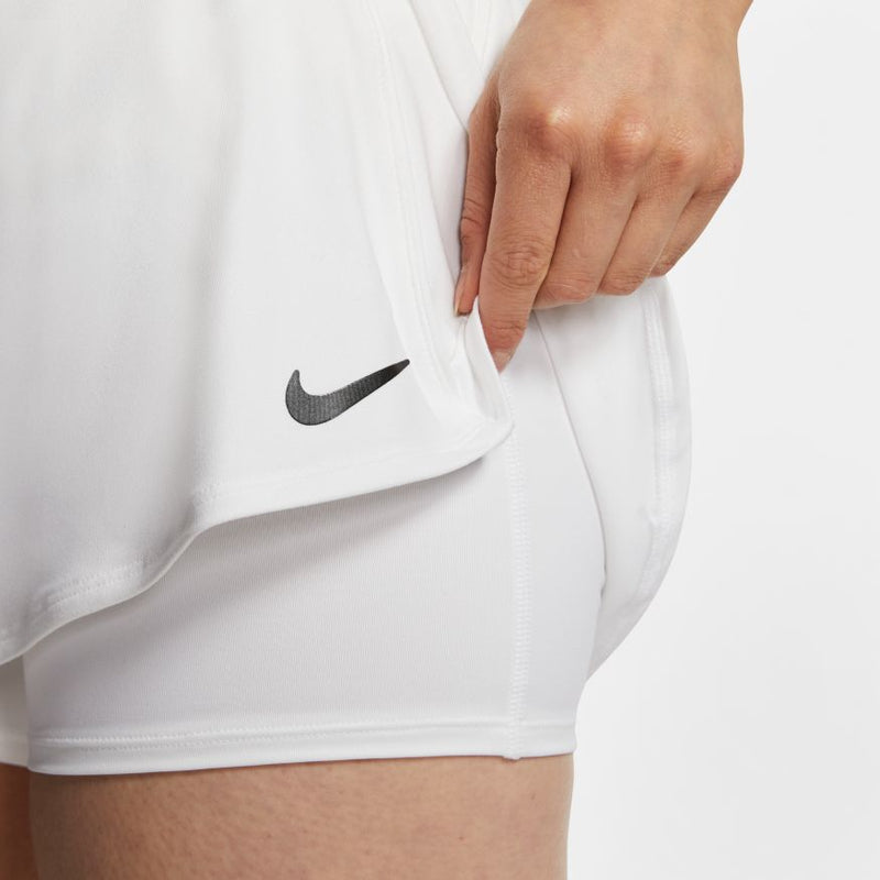 Nike Court Fitted Tennis Skirt (Women's) - White/Black