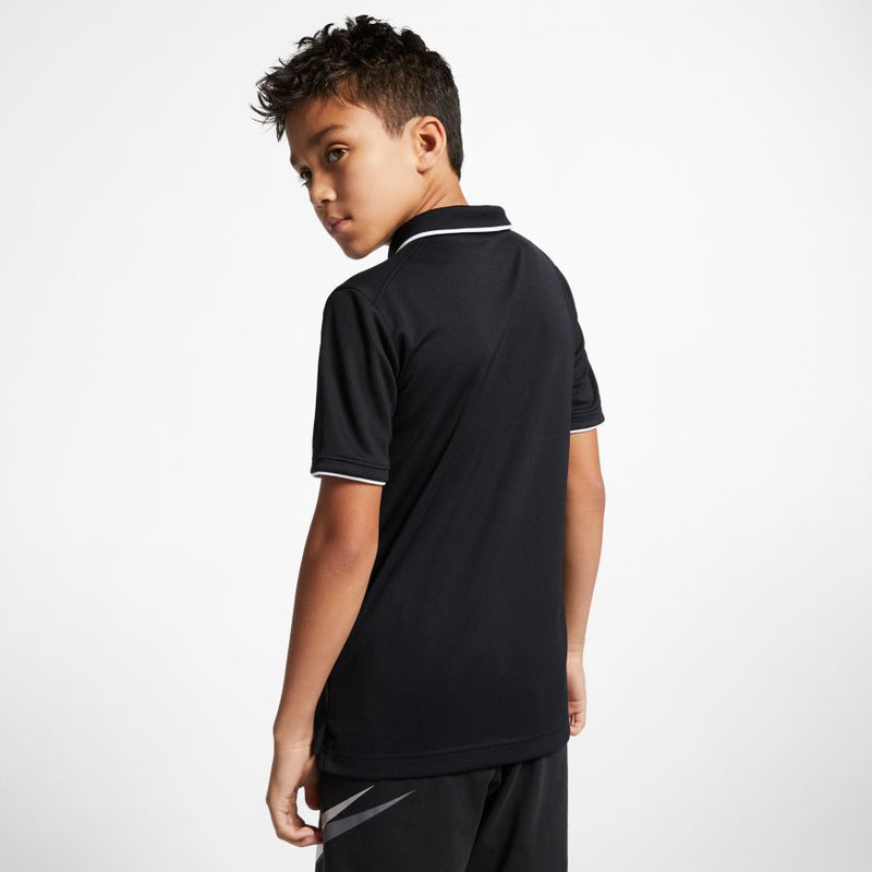 Nike Court Dri-Fit Tennis Polo (Boy's) - Black/White