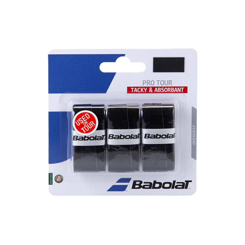 Babolat Pro Tour Overgrip 3 Pack - Black