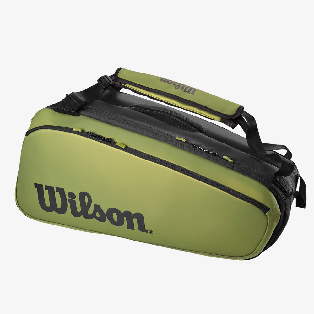 Wilson Blade V8 Super Tour 9 Pack Bag - Black/Green
