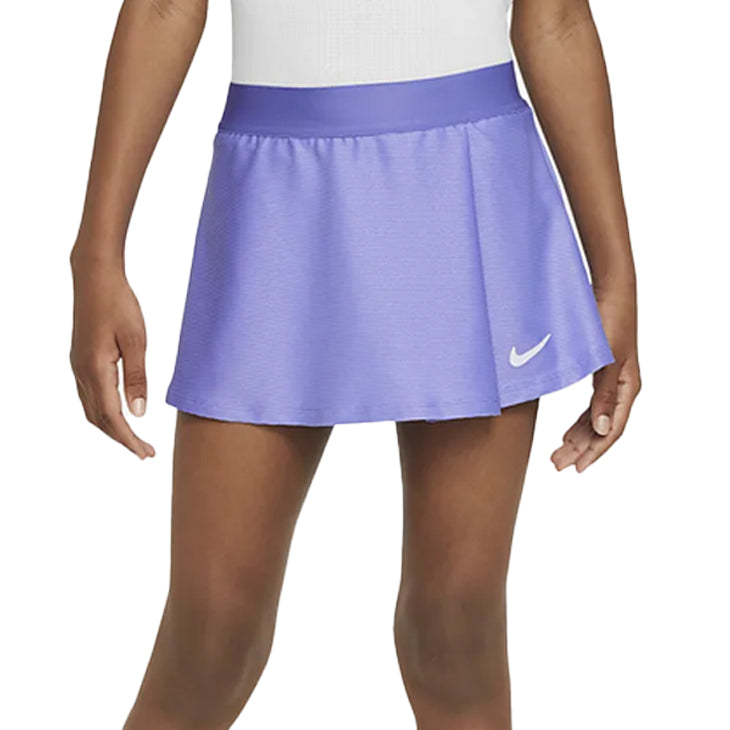 Jupe de tennis Nike Court Dri-Fit Flouncy (Fille) - Chardon clair/Blanc