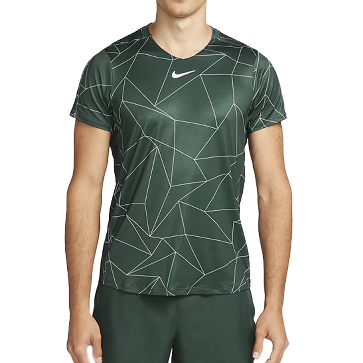 Nike Court Dri-Fit Advantage Top (Men's) - Pro Green/White