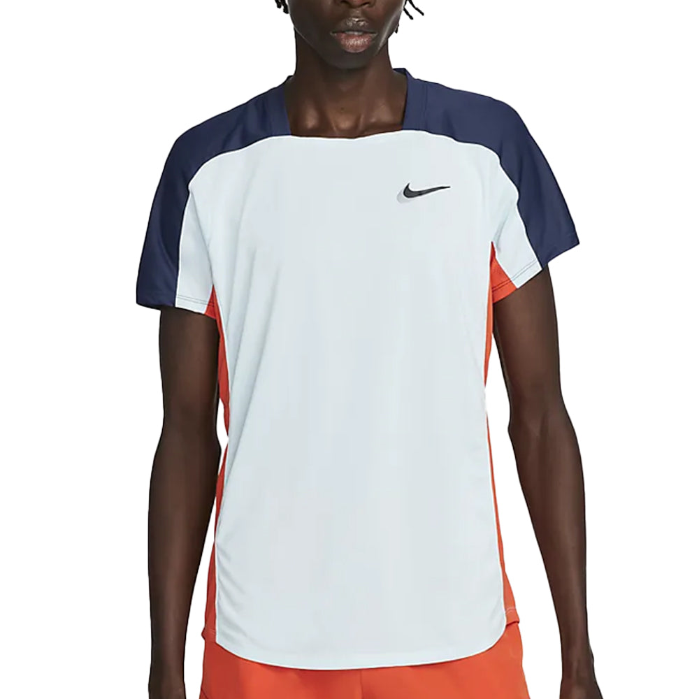Haut Nike Court Dri-Fit Advantage Slam (Homme) - Bleu/Marine minuit/Orange équipe/Noir
