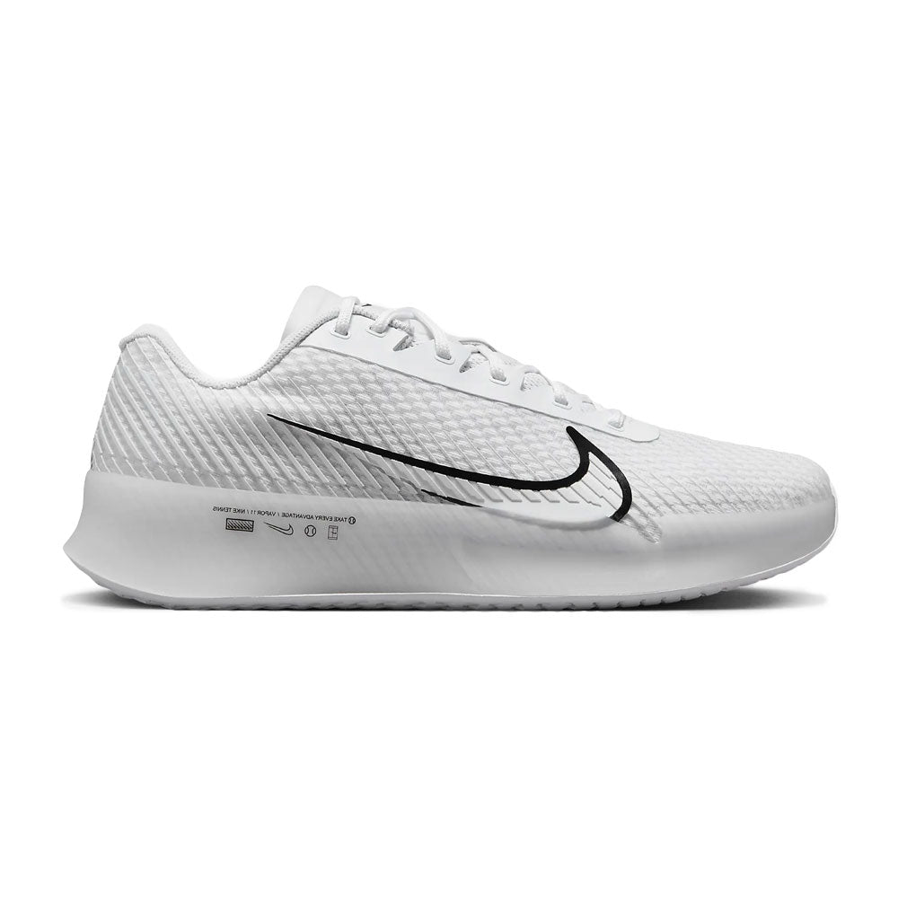 Nike Air Zoom Vapor 11 HC (Homme) - Blanc/Noir-Blanc