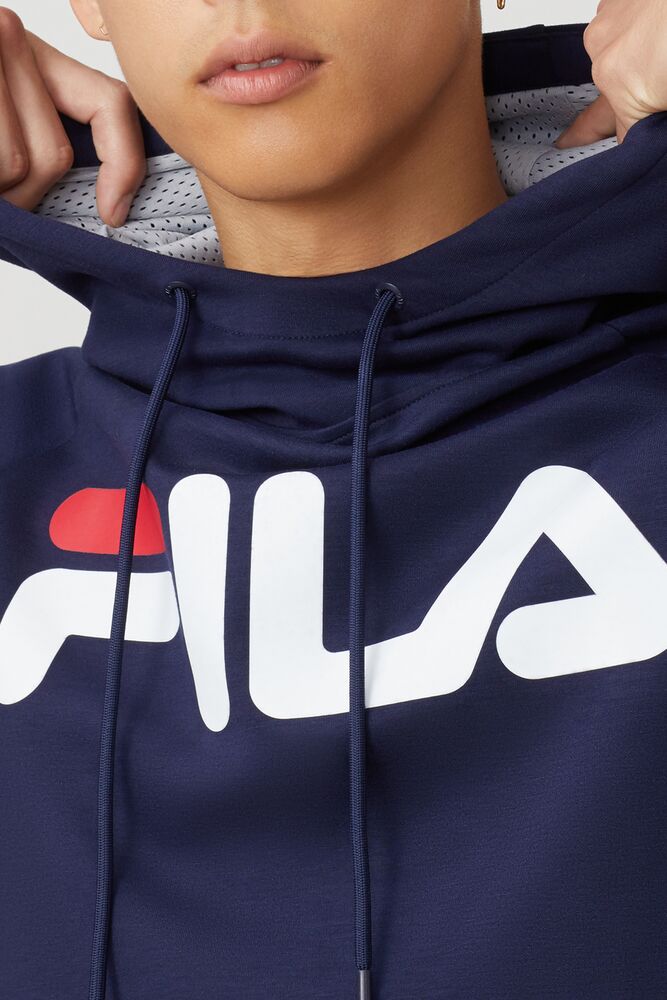 Fila Ezra Tech Hoodie (Men's) - Peacoat/White/Red (Available Size: S)