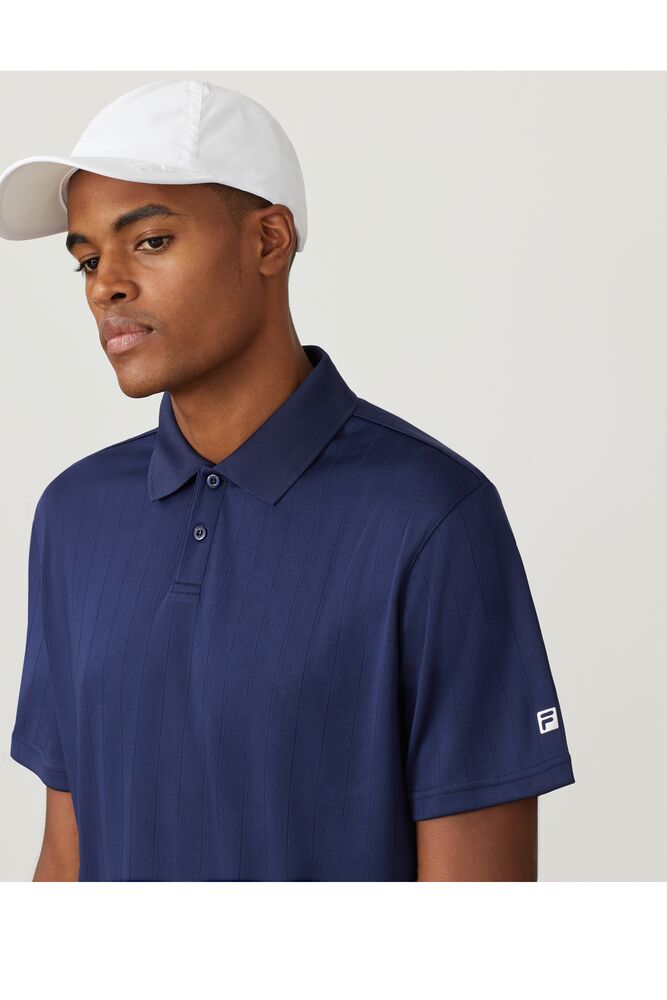 Fila Essentials Drop Needle Tennis Polo (Men's) - Navy (Available Size: S)