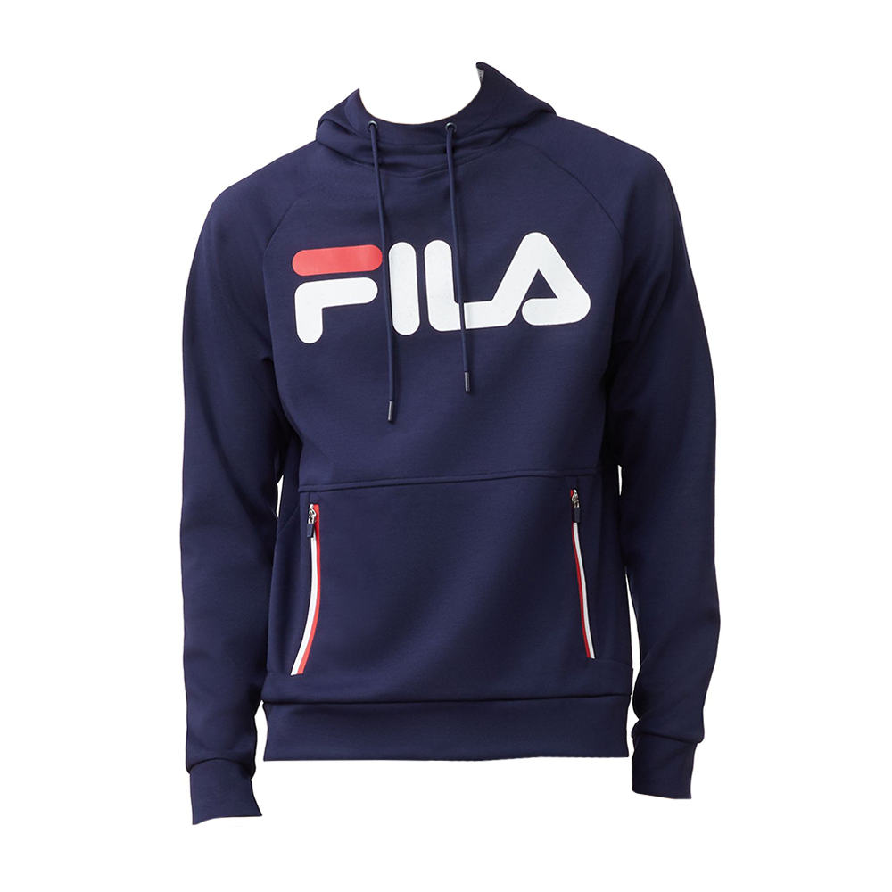 Fila Ezra Tech Hoodie (Men's) - Peacoat/White/Red (Available Size: S)