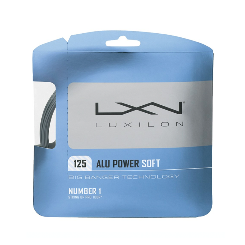 Luxilon Alu Power Soft 125 Pack - Silver-Tennis Strings-online tennis store canada