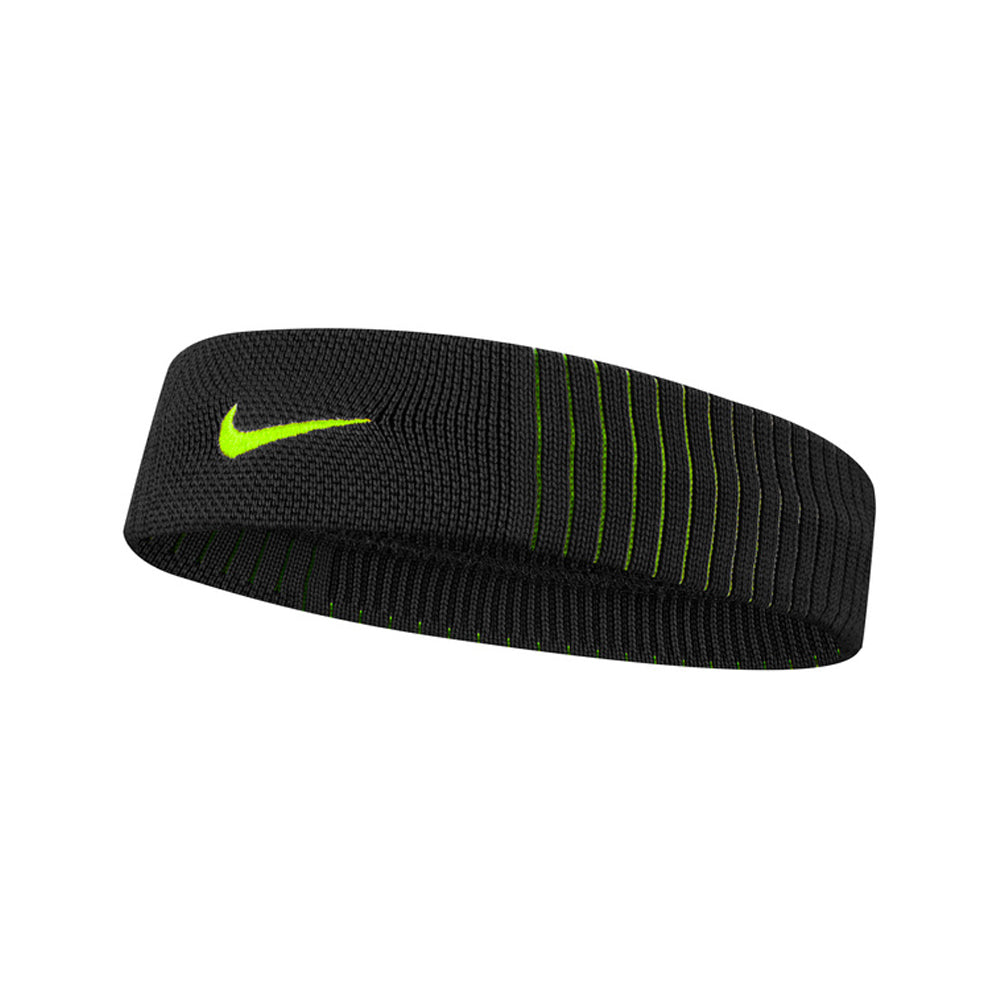 Nike Dri-Fit Reveal Headband- Black/Volt/Volt