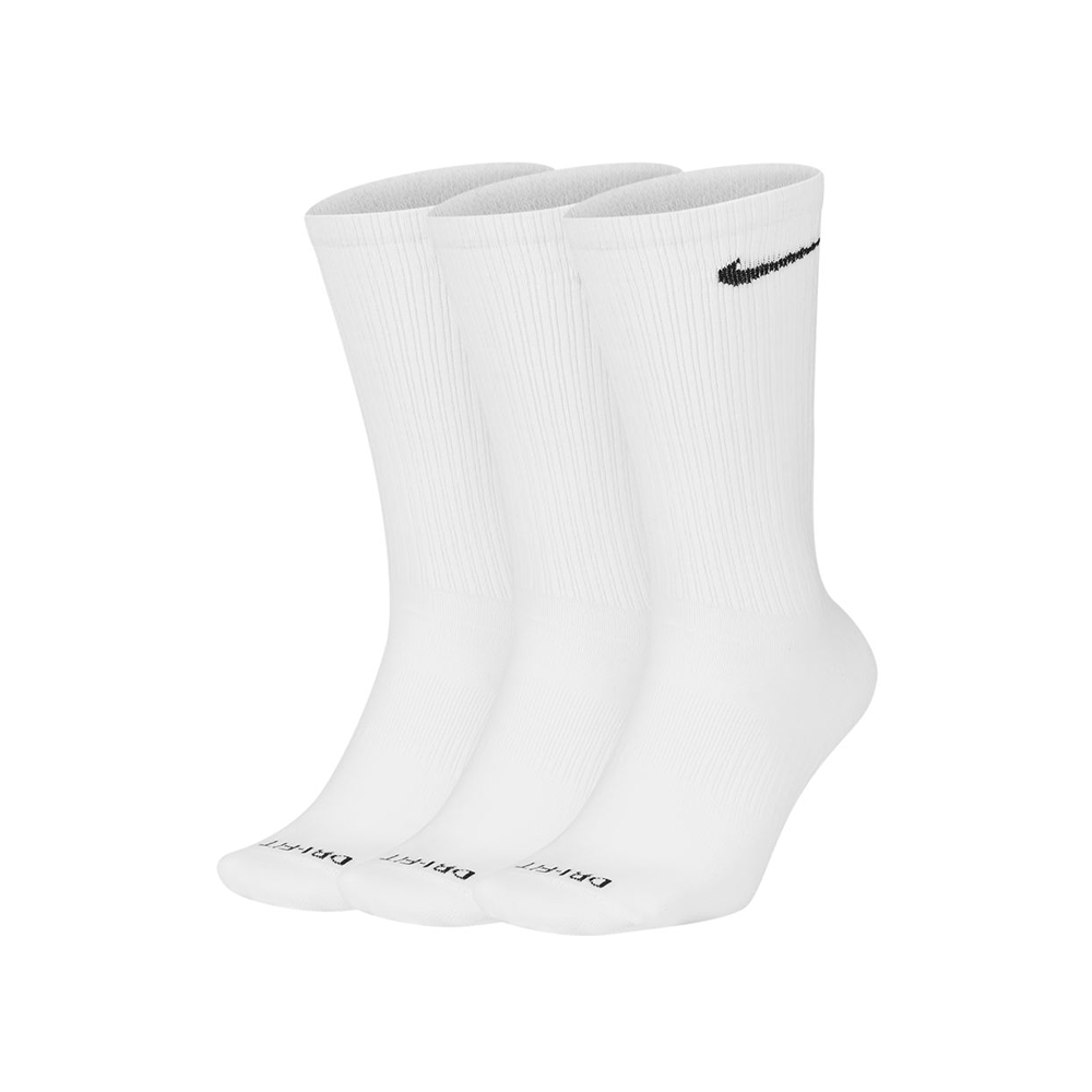 Chaussettes mi-mollet légères Nike Everyday Plus (paquet de 3) - Blanc