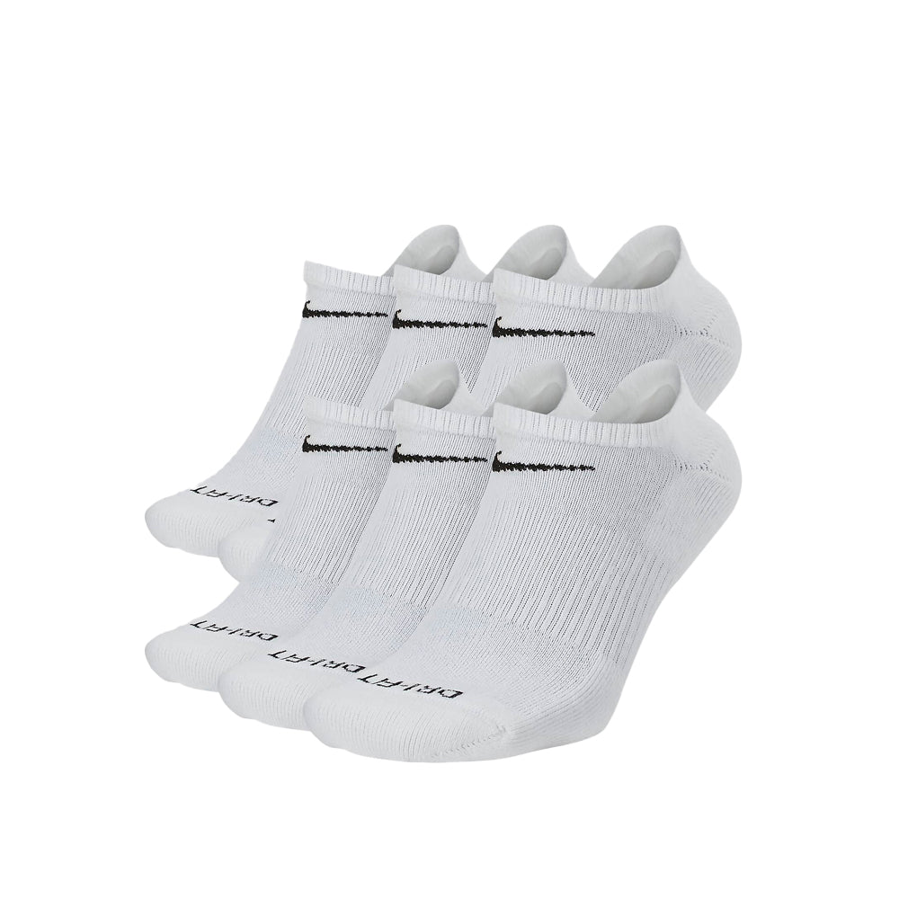 Nike Everyday Plus Cushion No Show Socks (6 pack) - White/Black