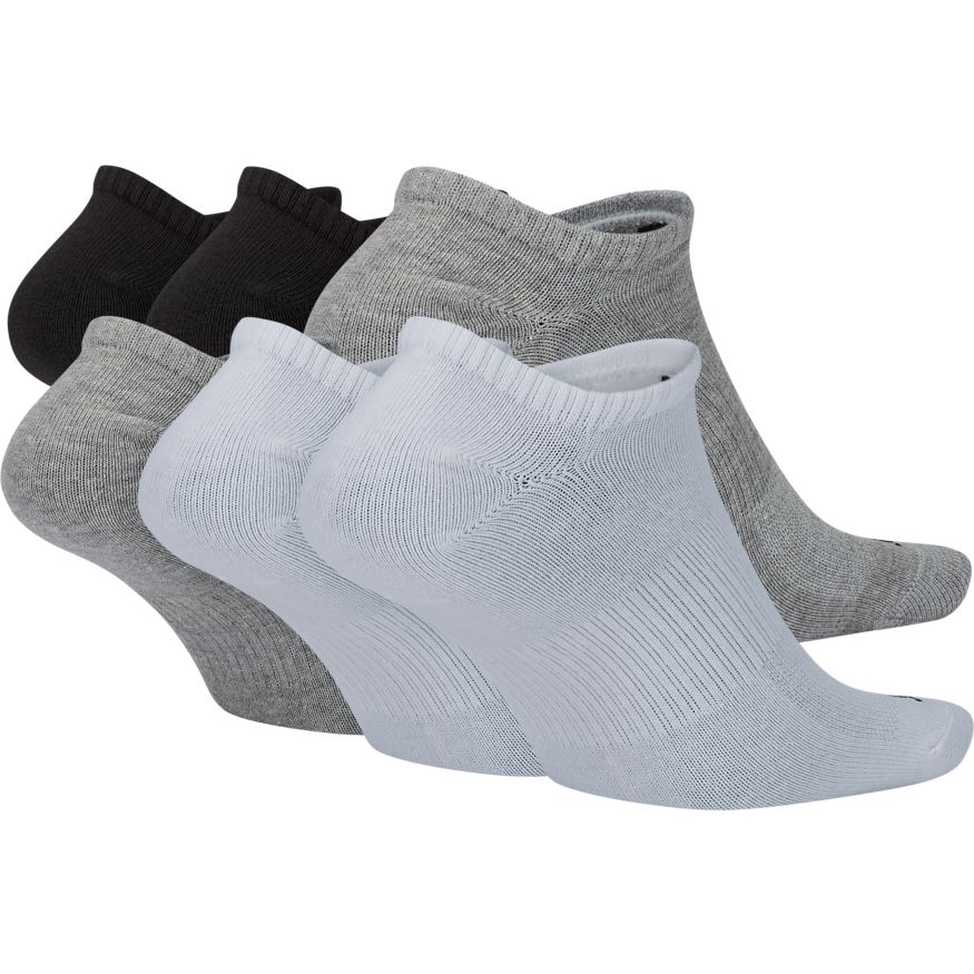 Chaussettes invisibles Nike Everyday Plus (paquet de 6) - Gris/Blanc/Noir