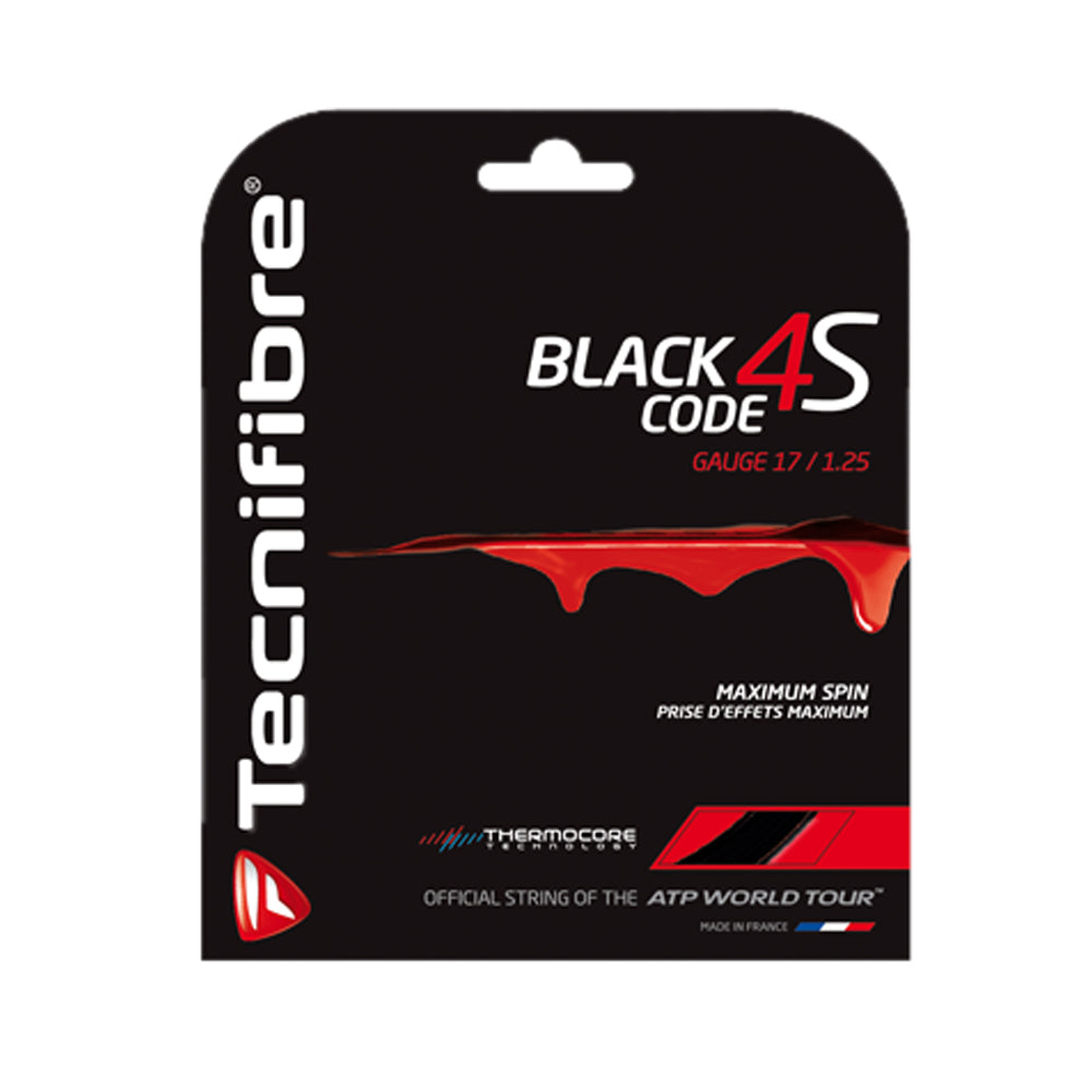 Pack de 4 Tecnifibre Black Code 17S - Noir