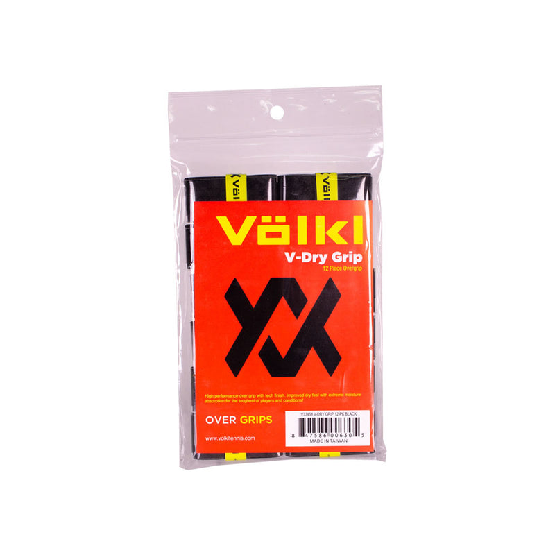 Volkl V-Dry Over Grip 12 Pack - Black