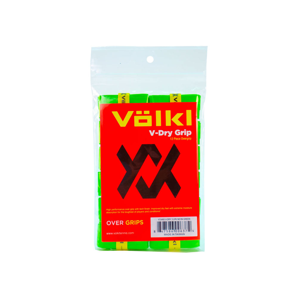 Volkl V-Dry Over Grip 12 Pack - Neon Green