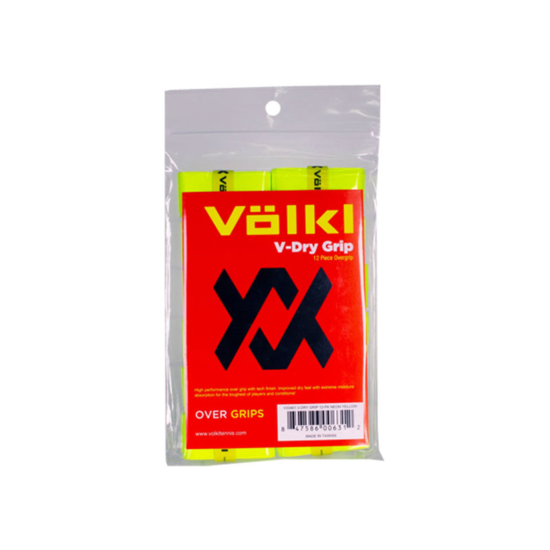Volkl V-Dry Over Grip 12 Pack - Neon Yellow