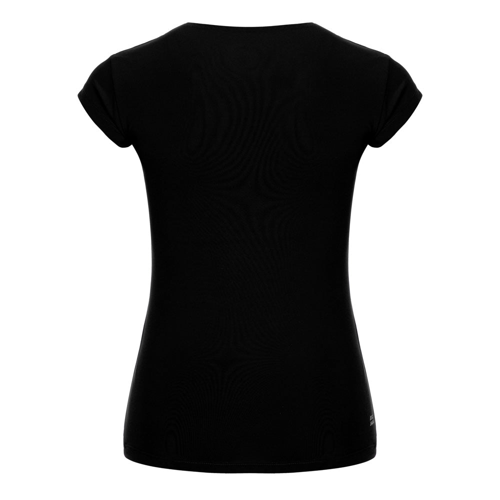 T-shirt à col en V Bidi Badu Bella 2.0 Tech (Femme) - Noir