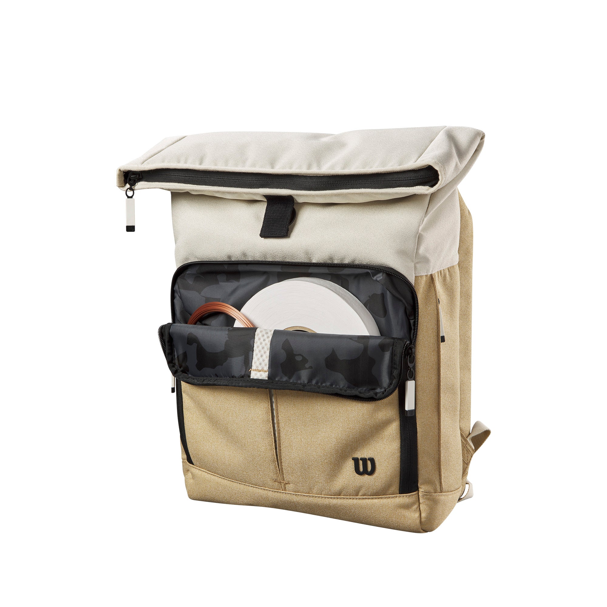 Wilson Lifestyle Foldover Backpack - Khaki/Off White