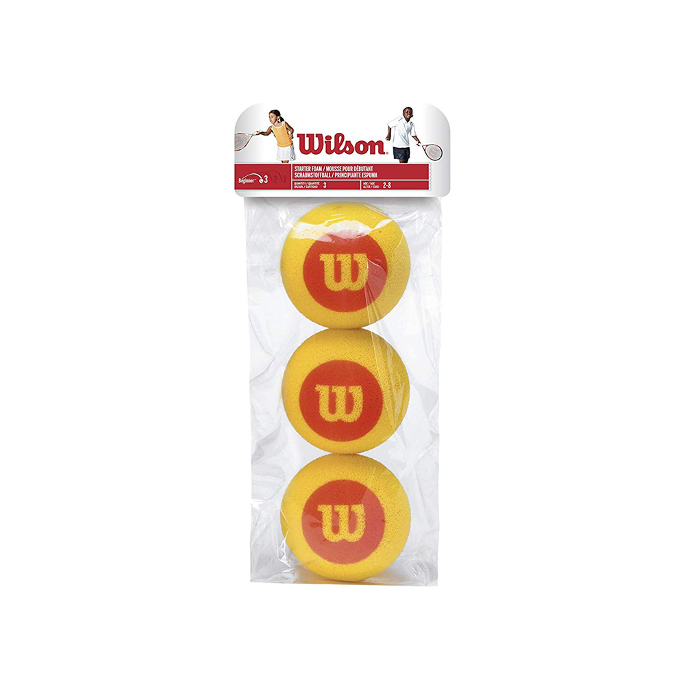 Wilson Foam Junior Tennis Ball - Individual Pack (3-Balls)